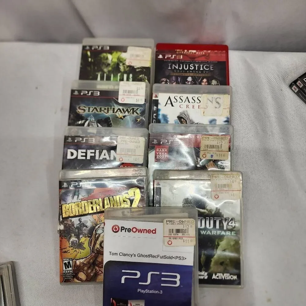 SONY PS3 Lot 9 Games Call Of Duty, Starhawk, Uncharted, Defiance, Untested
